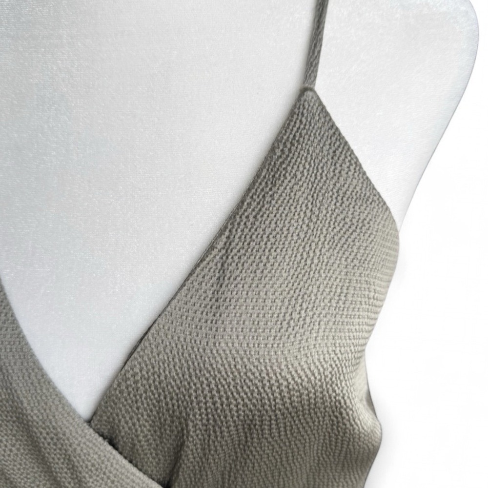 $448 Jonathan Simkhai Eucalyptus Green Silk Midi Dress Sz 6 Designer Chic Luxe - Picture 4 of 16